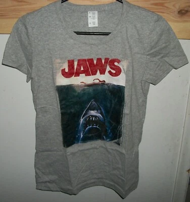 Camiseta Tiburón Película Póster Logo Damas S Amity Shark Week Bruce El Tiburón Foto 1 de 3