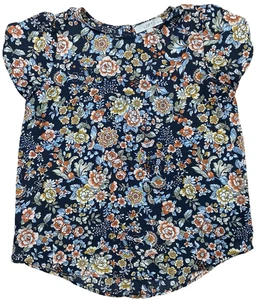 LOFT Petites M Medium Floral Multicolor Polyester Blouse Women's MP - Picture 1 of 12