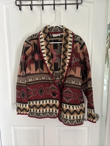 Vintage 90s Flashback Southwest Jacket Cropped Small Western Boho Cowgirl Rodeo - Picture 1 of 7