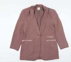 Jacques Vert Womens Pink Polyester Jacket Suit Jacket Size 14