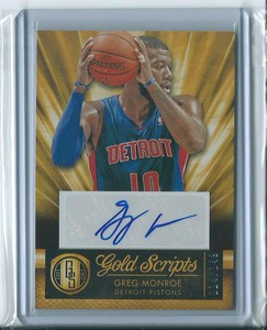 Greg Monroe 2013-14 Gold Standard *Gold Scripts Autograph* NBA #114/149