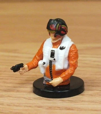 Star Wars The Force Awakens Poe Dameron mini boneco de brinquedo PVC busto topper - Imagem 1 de 4