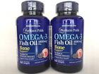 2 Puritan's Pride Omega-3 Fish Oil 1000 mg Plus Bone Support *** Made In USA ***