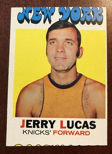 1971-72 Topps NBA Basketball Card #81 Jerry Lucas HOF Rare Error Cut - Picture 1 of 11