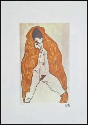 EGON SCHIELE * Female Nude...* 70 x 50 cm * signed lithograph *limited # 131/200 - Bild 1 von 4