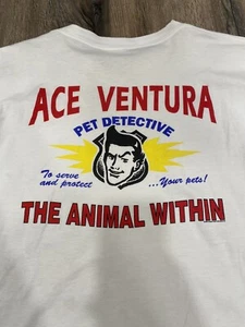 Vintage 1995 Ace Ventura Pet Detective Movie Promo Long Sleeve XL Shirt Carey - Picture 1 of 11