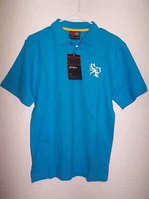NUEVO CON ETIQUETAS Camisa Polo Vintage Y2K Southpole Hip Hop Streetcore Azul Neón Para Niños M 12-14 Foto 1 de 2