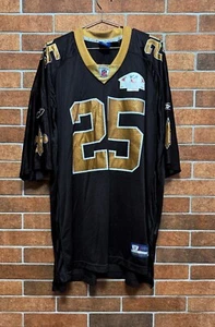 NEW ORLEANS SAINTS REGGIE BUSH #25 NFL FOOTBALL SHIRT JERSEY BLACK REEBOK Sz XXL - Picture 1 of 9