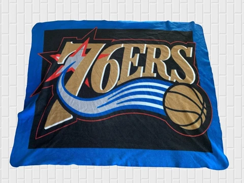 Vintage Philadelphia 76ers World Sports Blanket Season Ticket Holder Gift Sixers Cover
