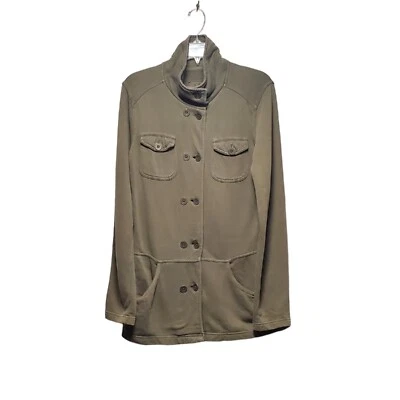 Chaqueta/camisa verde abotonada prAna para mujer talla mediana talla M 100 % algodón Foto 1 de 4