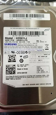 Samsung HD501LJ HD501LJ/D  FW: CR100-12 500GB SATA 3.5" Hard Drive - Image 1 of 2