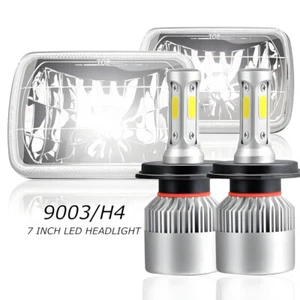 Para For Ford E-100 E-150 E-250 E-350 Econoline 5x7 7x6 LED Faro alto Luces baja - Picture 1 of 14