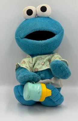 "Monstruo galleta bebé Fisher Price vintage con taza para sorber 11"" habla/movimientos VER VIDEO" Foto 1 de 4