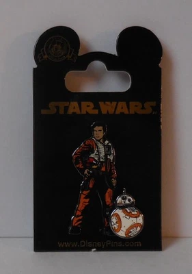 Pin Disney DLR WDW 2017 Star Wars: The Last Jedi Poe Dameron y Prendedor BB-8 Foto 1 de 2