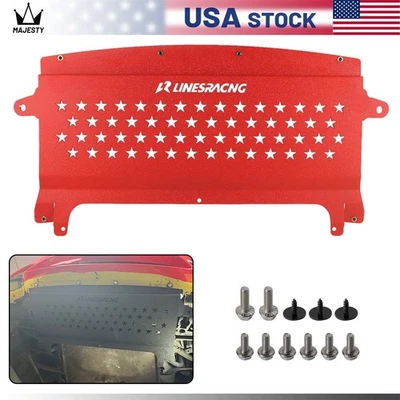 Oil Cooler Skid Plate Underhood Shield For BMW F80 M3 F82 F83 M4 Aluminum Red Foto 1 de 4