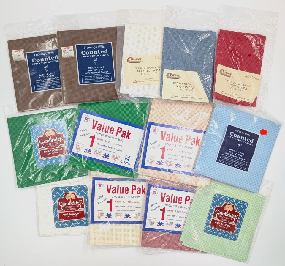 Aida 14 Count Cross Stitch Fabrics ~ Cloth ~ Sealed ~ Your Choice! - Image 1 of 1