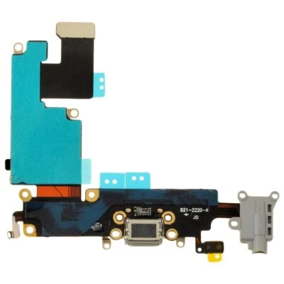Flex Cable Charge Port Headphone Jack Apple iPhone 6 Plus CDMA GSM Space Gray - Image 1 of 2