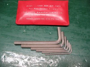 ALLEN JUNIOR KEY KIT # 604 (6) PIECE WRENCHES VINTAGE USA - Picture 1 of 3