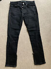 Zara Super Skinny Stretch Men?s Jeans Black 31 X 28 Zipped Lower Legs