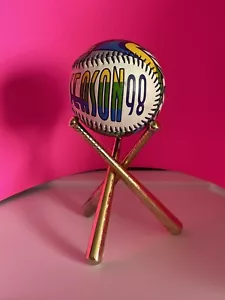Bard’s Baseball Holder 2.625”W 2.625”D With 1998 Inaugural Seasons Ball. - Picture 1 of 5