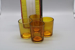 Amber Votive candleholder set of 4 - Picture 1 of 6