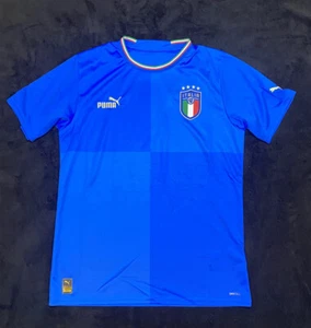 Mens Italy FIGC Jersey By Puma 2022 Home Jersey Blue Color Size M NWT - Picture 1 of 13
