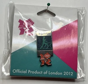 Insignia prendedor olímpico de triatlón ~ Juegos de Verano de Londres 2012 ~ Pictograma - Imagen 1 de 6