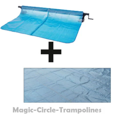 Intex Pool Schwimbeck Aufroller + solarplane 975x488 Schwarz/Blau rechteck pool - Bild 1 von 4