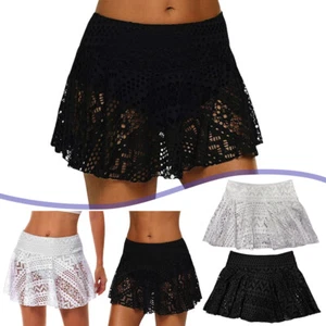 Costume da bagno donna floreale pizzo gonna bikini fondo slip spiaggia mini costume da bagno · - Foto 1 di 24