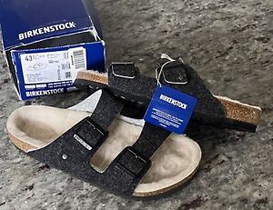 Birkenstock Arizona Rivet Sandals Slides Gray Men's Size EUR 43 US 10