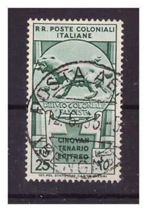 COLONIE 1933 - CINQUANTENARIO ERITREO CENTESIMI 25 USATO - Imagen 1 de 1