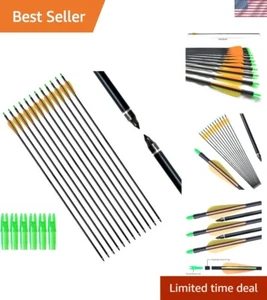 Versatile 30/32inch Fiberglass Arrows with Adjustable Nocks for Target Practice - Picture 1 of 8