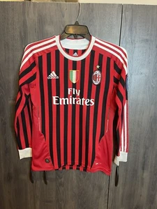 Milan  2012 2013 Home Football Soccer Jersey #33 T Silva Adult Small Red/Black - Picture 1 of 13