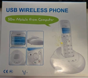 Skype USB Wireless Cordless Phone, USB-W1DL - Zdjęcie 1 z 4
