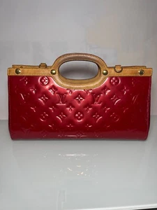 LOUIS VUITTON Roxbury Drive Pomme D'amour Vernis Red Handbag Authentic - Picture 1 of 9
