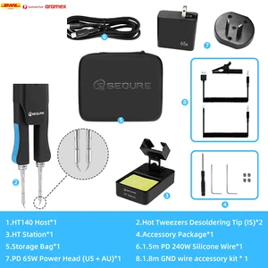 HT140 2-IN-1 Hot Tweezers & Soldering Iron Compatible with C210 Tip Portable Des - Picture 1 of 9