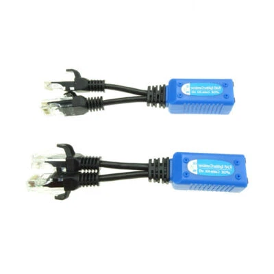 1 Pair RJ45 POE Adapter Cable Connectors Power Splitter Combiner uPOE Cable kit - Image 1 of 4