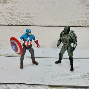 Hasbro Marvel Universe Captain America & Dark Threat Hydra Soldier 3.75" Figures - Picture 1 of 12