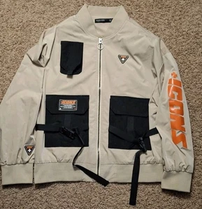 Hudson Herren Icons Beige Taktische Weste Jacke Langarm Polyester Bomber XL - Bild 1 von 14