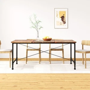 vidaXL Dining Table Multicolor Solid reclaimed wood and powder-coated steel - Imagen 1 de 12