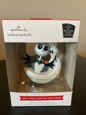 Hallmark-Jack Skellington And Zero -Nightmare Before Christmas Ornament NEW - Image 1 of 4