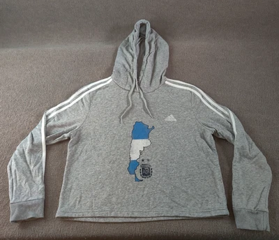 Adidas Argentina AFA Sudadera con Capucha Recortada Mujer L 16-18 Selección Nacional Foto 1 de 4