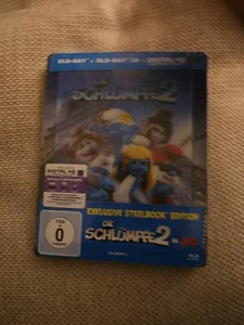 THE SMURFS 2 - 3D + 2D Blu-ray SteelBook + lenticular magnet cover - NEW - Foto 1 di 2