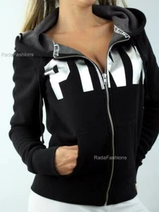 Sudadera con capucha Victoria's Secret ROSA acogedora sherpa forrada de lana con cremallera completa nueva con etiquetas - Imagen 1 de 2