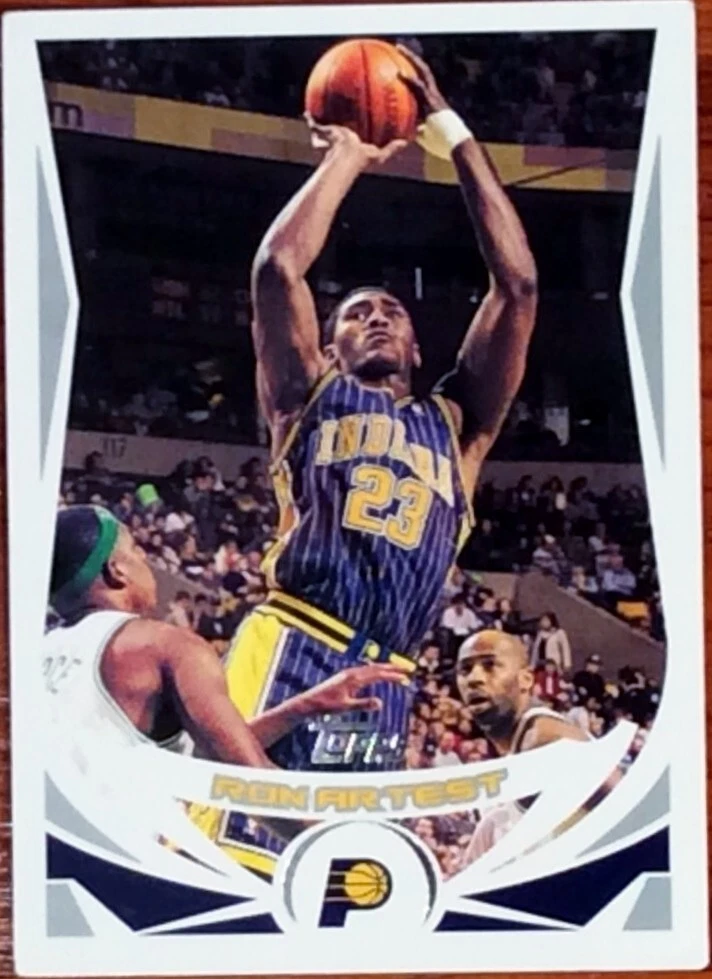 2004-05 Topps Basketball Card No. 199 Ron Artest Indiana Pacers Forward