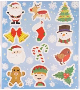 Kids Christmas Stickers Sticker Sheets Party Bag Fillers 1 - 120 Sheets - Picture 1 of 2