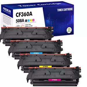 4P For HP LaserJet M552dn M553dn M553x MFP M577dn Color Toner CF360A 508A ink - Picture 1 of 4