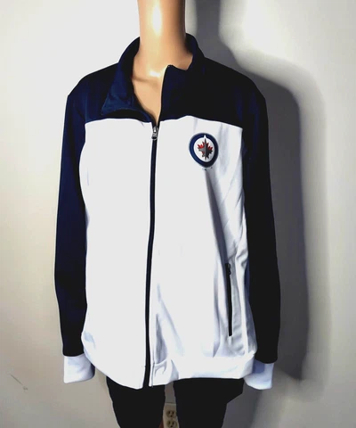 Winnipeg Jets Women Jacket Size XXL G-III Playmaker Track Style Crystal Logo Cover