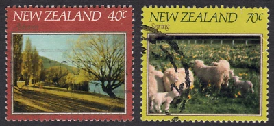 1982 New Zealand SC# 749-751 - Autumn,  Queenstown - 2 Different Stamps - Used - Image 1 of 2