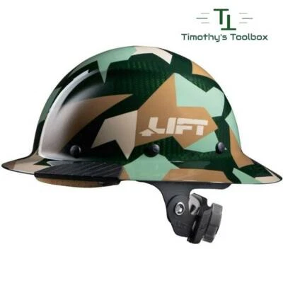 Lift Safety Dax Carbon Fiber Full Brim Hard Hat Jungle Camo HDC-20CJ- NEW - Image 1 of 4